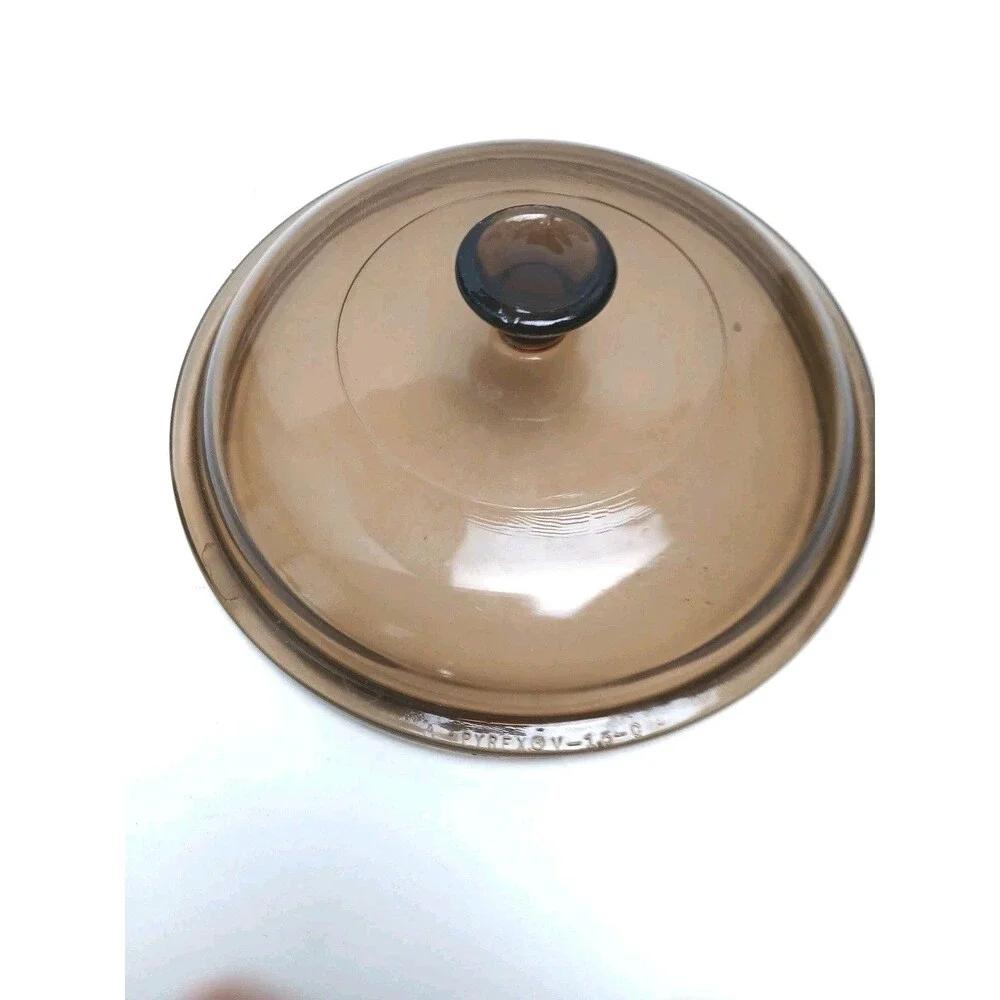 Vintage Vision Corning France Amber Glass Pyrex Lid V-1.5-C
